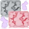 Homefantasy Stampi In Silicone Per Coniglio Pasquale, Stampo Da Forno Coniglio, Stampo Per Uova Di Coniglietto Pasquale, Per Cioccolato, Mousse, Gelatina, Fusione Di Cera, Sapone, Regali Di Pasqua
