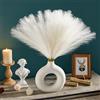 Serwalin 60 Pezzi Erba della pampa artificiale Decorativa,45 cm,Boho Decor,Fiori Secchi, Piume Erba Della Pampas Naturali per Matrimoni, Boho Decor, Home Decor (Bianco)