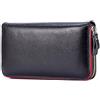 AprinCtempsD Portafoglio Lungo in Vera Pelle Pochette Grande Capacità Porta carte di credito Elegante con Cerniera per Donna (Nero)