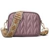 HUA ANGEL Piccola Borsa a Tracolla Donna Borsa Mano Moda Vera Pelle Messenger Crossbody Bag,Borsa a Spalla con Tracolla Ampia Regolabile e Rimovibile Ufficio Shopping Tempo Libero Festa