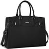 IGOLUMON Borsa Donna Grande Borsa Lavoro Donna Borsa Porta PC 15.6 Pollici per Computer Borsa Tote a Tracolla Shopper Impermeabile in Pelle PU per Business Università Scuola Nero