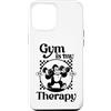Retro Cartoon Gorilla Gym Motivational Q Gym Is My Therapy Gorilla Allenamenti Palestra Citazioni Retro Fitness Custodia per iPhone 12 Pro Max