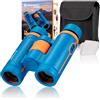 BRESSER JUNIOR - Binocolo 7 x 30 per bambini dai 6 anni in su, con ingrandimento 7x e bilanciamento delle diottrie, inclusa custodia per il trasporto per il birdwatching, escursioni e sport