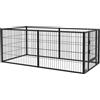 Easycomfort Recinto per Cani di piccola taglia con 6 pannelli per esterni e Interni, 82.5-150x79x61cm Metallo