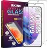 RKINC Vetro Temperato [2 Pezzi] per Samsung Galaxy S23 Plus / S23 +, Pellicola salvaschermo, Durezza 9H 0,33 mm [antigraffio][antifrantumazione][senza bolle][garanzia a vita]