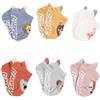 ZKGYUS 6 Paia Calzini Antiscivolo Cotone, Calze Antiscivolo Bambino Bambina, Animali Stampa Calze in Cotone Traspirante per Neonati, Bambini, Bambine