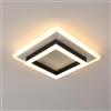 DELIPOP Plafoniera a LED, 30W 3500LM Plafoniera moderna a LED, Lampada da soffitto quadrata nera per camera da letto Soggiorno Cucina Hallwa -