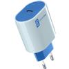 Cellularline Alimentatore da rete Cellularline Stylecolore Usb-C 20W/Bianco/Blu