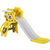 AIYAPLAY Scivolo per Bambini 18-36 Mesi con Canestro da Basket Laterale in PE, 131x50x74 cm, Giallo e Grigio