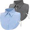 XEPST 2 Pezzi Colletto Camicia Donna, Colletto Staccabile Donna, Camicetta Finta Colletto, Falso Colletto Camicia Mezzo Camicia Dickey Risvolto Falso da Donna