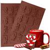 UTEFIF 2pcs Stampo per cioccolatini di Natale, in silicone, per torte di Natale, caramelle, sapone al cioccolato