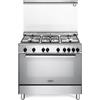Delonghi Cucina a gas con forno DE'LONGHI DGVX 96 SG inox L 90 x P 60 cm