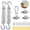 POXIAOER Kit di fissaggio per tenda da sole, kit di fissaggio per vela parasole M6, in acciaio inox, resistente, per giardino, patio, pergola, triangolare, quadrato, rettangolare, vele parasole (triangolo)
