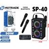 Hutrade Cassa Amplificata Sp-40 90W Karaoke Bluetooth Microfono Wireless Trolley