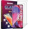 RKINC Vetro Temperato [3 Pezzi] per Oppo Find X3 Lite, Pellicola salvaschermo, Durezza 9H 0,33 mm [antigraffio][antifrantumazione][senza bolle][garanzia a vita]