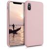 kwmobile Cover per Apple iPhone XS Custodia - Back Case per Smartphone in Silicone TPU - Protezione Gommata - rosa vintage
