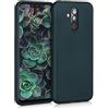 kwmobile Custodia Compatibile con Huawei Mate 20 Lite Cover - Back Case Morbida - Protezione in Silicone TPU Effetto Metallizzato petrolio metallizzato