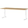 GERMANIA DIE MÖBELMACHER Germania Scrivania 7912-552, a Rovere di Grandson repro/Bianco, altezza media regolabile, 180 x 91 x 80 cm (LxAxP)