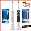 ORAL-B Spazzolino elettrico Vitality 100 Braun Bianco+Nero kit 2 pezzi