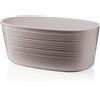 Guzzini - Tierra, Portavaso Multiplo Grande in Plastica Riciclata - Grigio Tortora, 22,4x38,4xh18 cm | 10 lt - 196202158