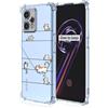 XINYEXIN Cover per Realme 9 4G / Realme 9 Pro+ (Plus 6.4), Custodia Floreale per Ragazza Donna Motivo Floreale Trasparente TPU Antiurto Custodia Protettiva Telefono - Kitten