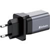 Verbatim GaN Charger 35 W 2 Porte USB-C Caricabatterie Adattatore di Alimentazione con USB-C e USB-A Caricatore Rapido Multipresa per Apple iPad, iPhone, Samsung e Co
