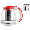 H&h teiera in vetro con filtro in acciaio inox 18/10 lt 1,5