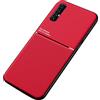 Kepuch Mowen Cover Custodia Case Piastra Metallica Incorporata per Oppo Reno 3/A91 - Rosso