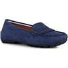Geox D Kosmopolis + Grip, Mocassino Donna, Blu Navy, 41 EU