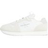 Calvin Klein Sneakers da Runner Uomo Sock Laceup Nylon-Pelle Scarpe Sportive, Bianco (Triple Bright White), 44