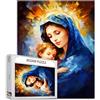 Tucocoo Puzzle da 1000 pezzi per adulti Madre Maria Pittura Puzzle Gesù Bambino 1000 Pezzi Puzzle per impegnativo Gioco di attività familiare Misericordia Arte spirituale Puzzle fai da te Decorazione