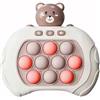 FaJoek Pop it Elettronico Fidget Toy FaJoek Gioco Elettronico Fidget, Gioco Quick Push Bubble Game, Pop Fidget Game, Pop Puzzle Game, Push Pop Bubble Sensory Fidget Toy, Pop It Controller Gioco (Orso)