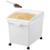 VEVOR Contenitore per Conservazione del Riso Cibo per Animali Domestici 40 Litri 3 Pezzi, Contenitore per Ingredienti da Cucina Cereali Farina Contenitori per Alimenti con Ruote Coperchio Ermetico
