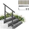 VEVOR Corrimano per Scale Gradino Passamano Scale Ringhiere Scale Esterno Installazione a Terra Altezza 89,5 cm per Ringhiera in Alluminio Passaggi