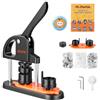 VEVOR Kit per Fustellatrice Manuale di Badge Spillo Bottoni Diametro 32mm 500 Pezzi, Kit di Punzonatrice Manuale in Plastica per Badge Spillo Fai-da-te con Accessori Completi Modelli da Diametro 32mm