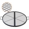 VEVOR Griglia per Barbecue in Acciaio Rotonda Portatile Pieghevole, Diametro 91 cm, Portata max. 20 kg, Materiale Utensili per BBQ Affumicatori, Braciere, Picnic, Campeggio, Viaggio, Giardino, Cortile