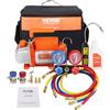 VEVOR Pompa per Vuoto e Set di Manometri 113,26 L/min Kit Manometro con Tubo