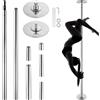 VEVOR Barra Asta da Ballo Professionale, Asta da Ballo Statica Rotante, Kit Barra Danza Verticale Rimovibile Portatile, Asta in Acciaio Inox da 45 mm, Altezza Regolabile, per Club Bar