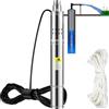 VEVOR Pompa Sommersa per Pozzo 550W Flusso 35L/min per Piscina Giardino Orto in Acciaio Inox, Pompa Sommersa per Pozzo Profondo 230V Prevalenza Max. 108m, Pompa Sommergibile