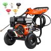 VEVOR Idropulitrice a Gas 246,07 kgf/cm² 10 L/min Idropulitrice a Gas con Pompa in Alluminio, Prolunga, Set da 5 Ugelli, Idropulitrice ad Alta Pressione per Auto, Recinzioni, Case, Cortili, Verticale