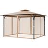 VEVOR Rete di Ricambio per Gazebo, per Gazebo 304,8 x 365,8 x 222,5 cm Rete Anti-Moscerini per Patio, Tenda per Esterni a 4 Pannelli Laterali, con Doppia Cerniera, Schermo per Baldacchino, Solo Rete