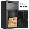 VEVOR Scatole per Consegna dei Pacchi per Esterni, Cassetta Postale da 909 mm per Pacchi con Serratura, Cassetta Postale in Acciaio Zincato con Design Antifurto, per Casa e Ufficio, Nero
