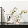PORPAN, Set di 2 vasi da fiori in acrilico trasparente a forma di libro, per soggiorno, ufficio, tavolo da pranzo, bagno, decorazione per mensola