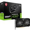 MSI GeForce RTX 4060 Ti VENTUS 2X BLACK 16G OC Scheda Video - 16GB GDDR6, 18 Gbps/128-bit, PCI Express Gen 4x16, Connettori 8-pin x 1, DisplayPort x 3 (v1.4a), HDMI 2.1a, Ventole TORX 4.0