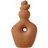 Elements Teracotta Twist - Vaso in ceramica gres testurizzato, 19 x 11 x 33 cm
