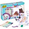 CRAYOLA Washimals Jumbo Pets - Big Jenny, la Grande gattina da Colorare Lavare e Ricolorare, 15 cm, Set con 5 Pennarelli Lavabili e Spazzolina, Gioco e Regalo per Bambini da 3 Anni, 74-7518