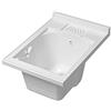 Inbagno Lavatoio-Lavapanni in Resina, Bianco, 45x50-45x60-50x50-60x50-60x60, Ideale per Installazione su Mobile o Piano da appoggio (45x60)