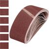 sourcing map Nastri abrasivi in ossido di alluminio, grana 60/80/120/150/240/400, 100 mm x 610 mm, 18 pezzi per lavorazione del legno, lucidatura dei metalli, affilacoltelli