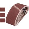 sourcing map Nastri abrasivi in ossido di alluminio, 100 mm x 610 mm, 15 pezzi, grana 80/120/240, per lavorazione del legno, lucidatura dei metalli, affilacoltelli