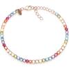 Louis Ciocchetti dal 1887 Bracciale Tennis Argento Rosato 925 con Zirconi 5A, Gioiello Elegante Regolabile Donna, Idea Regalo Raffinata con Packaging Lusso, Qualità Made in Italy
